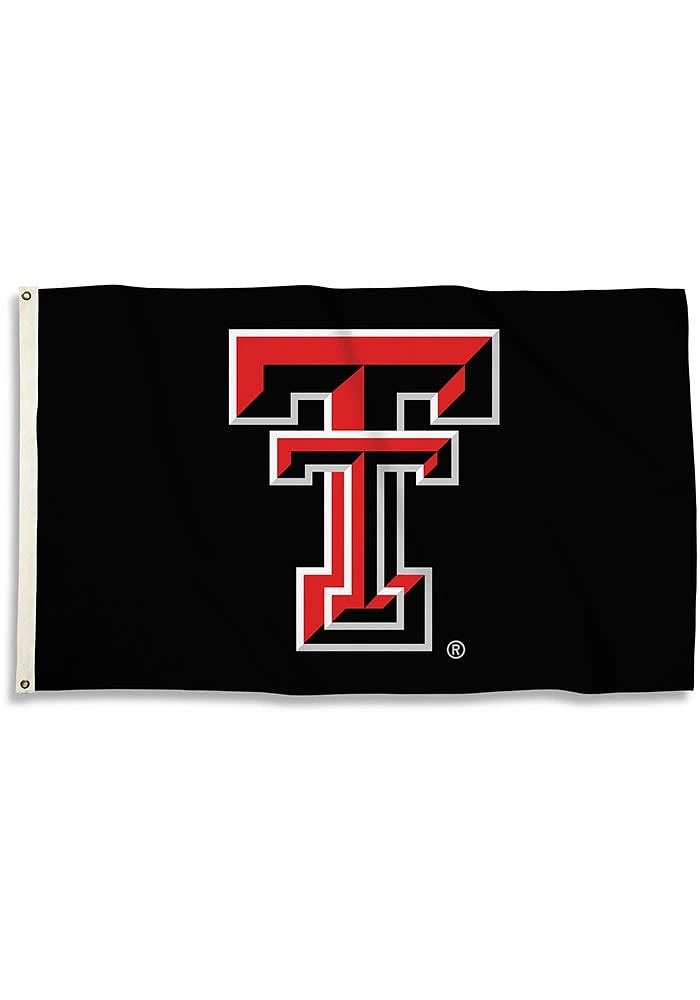 Texas Tech Red Raiders 3x5 Basic Logo Silk Screen Grommet Flag - Red