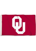 Oklahoma Sooners 3x5 Basic Logo Silk Screen Grommet Flag - Red