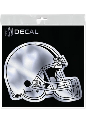 Cleveland Browns 6X6 Metallic Auto Decal - Silver