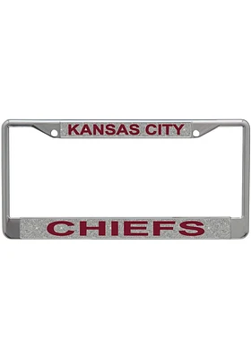 Kansas City Chiefs Silver Chrome License Plate Frame - Silver