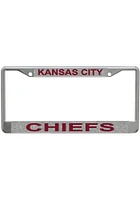 Kansas City Chiefs Silver Chrome License Plate Frame - Silver