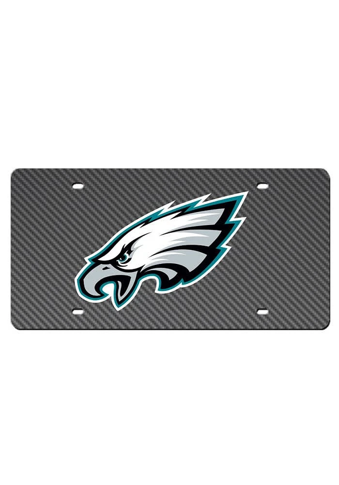 Philadelphia Eagles Grey Carbon Fiber Car Accessory License Plate