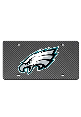 Philadelphia Eagles Grey Carbon Fiber Car Accessory License Plate