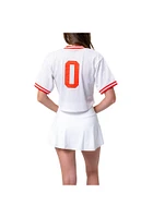 Ohio State Buckeyes Womens Pullover Fashion Football Jersey - White