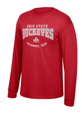 Ohio State Buckeyes Youth Red #1 Long Sleeve T-Shirt