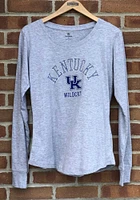 Kentucky Wildcats Womens Grey Favorite Arch Logo LS Tee