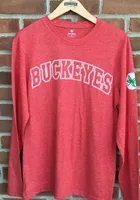 Ohio State Buckeyes Red Mock Twist Long Sleeve Fashion T Shirt