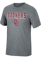 Oklahoma Sooners Graphite Arch Distressed Design Short Sleeve Fashion T Shirt