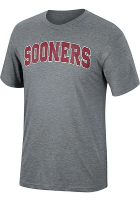 Oklahoma Sooners Graphite Arch Distressed Short Sleeve Fashion T Shirt