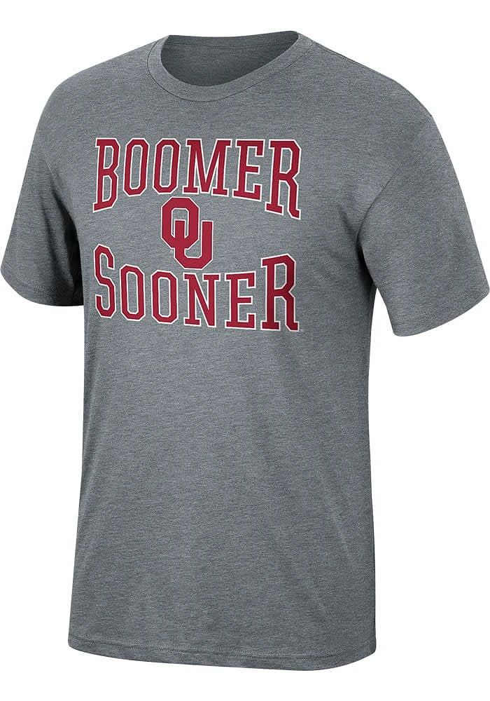 Oklahoma Sooners Graphite Distressed Boomer Sooner Short Sleeve Fashion T Shirt