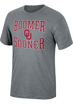 Oklahoma Sooners Graphite Distressed Boomer Sooner Short Sleeve Fashion T Shirt