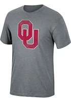 Oklahoma Sooners Graphite Distressed Logo Short Sleeve Fashion T Shirt