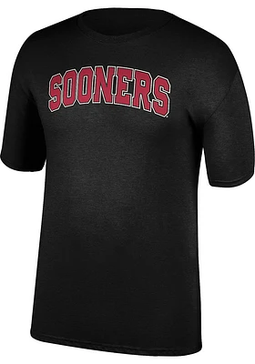 Oklahoma Sooners Charcoal Arch Name Design Short Sleeve T Shirt