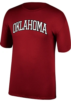 Oklahoma Sooners Crimson Arch Name Short Sleeve T Shirt