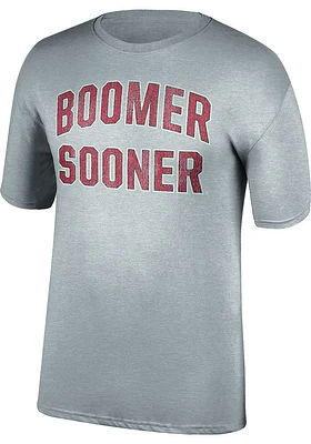 Oklahoma Sooners Grey Number One Boomer Short Sleeve T Shirt
