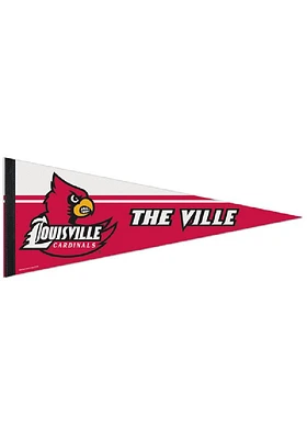 Louisville Cardinals 12x30 The Ville Premium Felt Pennant - Red