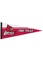 Louisville Cardinals 12x30 The Ville Premium Felt Pennant - Red