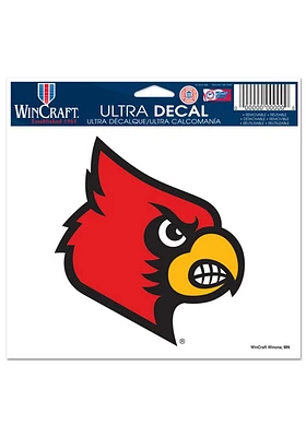 Louisville Cardinals Logo Style Auto Decal - Red