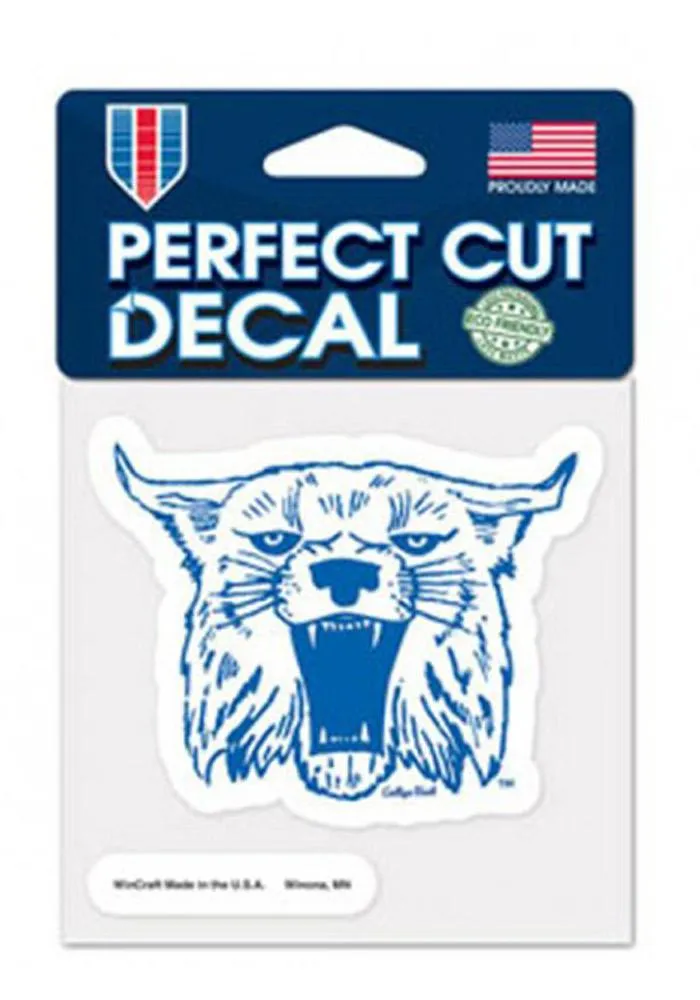 Kentucky Wildcats 4x4 Mascot Perfect Cut Auto Decal - Blue