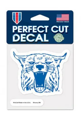 Kentucky Wildcats 4x4 Mascot Perfect Cut Auto Decal - Blue