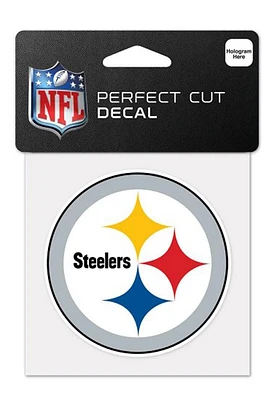 Pittsburgh Steelers 4x4 Perfect Cut Auto Decal - White