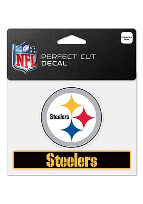 Pittsburgh Steelers 4x5 Team Perfect Cut Auto Decal - Black