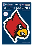 Louisville Cardinals Die Cut Car Magnet - Red