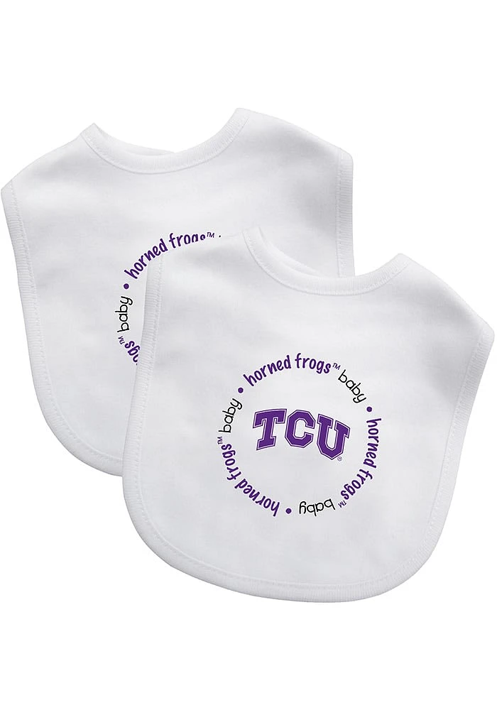 TCU Horned Frogs 2 Pack Baby Bib