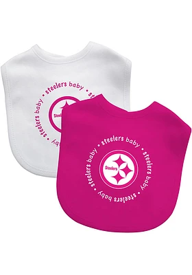 Pittsburgh Steelers 2pk Pink Baby Bib