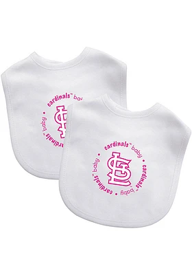 St Louis Cardinals 2pk Pink Baby Bib