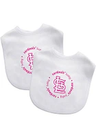 St Louis Cardinals 2pk Pink Baby Bib