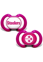 Pittsburgh Steelers 2pk Pink Baby Pacifier