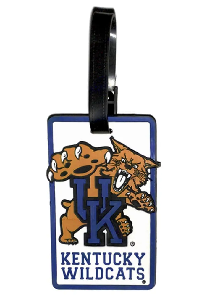 Kentucky Wildcats White Rubber Luggage Tag