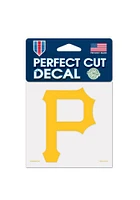 Pittsburgh Pirates 4x4 Perfect Cut Auto Decal - Yellow