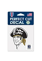 Pittsburgh Pirates 4x4 Perfect Cut Pirate Auto Decal - Black