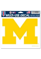 Michigan Wolverines 5x6 Multi Use Auto Decal - Yellow