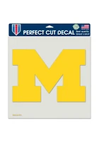 Michigan Wolverines 8x8 Perfect Cut Auto Decal - Yellow