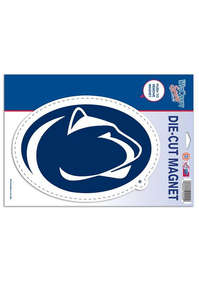 Penn State Nittany Lions Die Cut Logo Car Magnet - Navy Blue