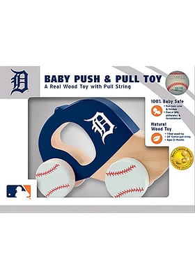 Detroit Tigers Push Pull Wooden Car