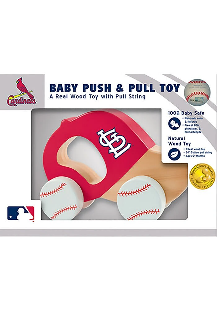 St Louis Cardinals Push Pull Wooden Car
