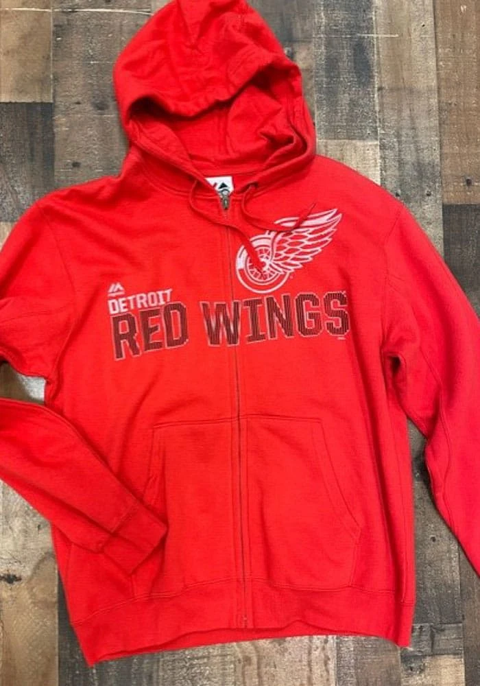 Majestic Detroit Red Wings Mens Constant effort Long Sleeve Full Zip Jacket