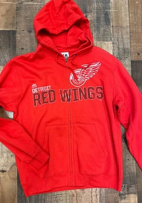 Majestic Detroit Red Wings Mens Constant effort Long Sleeve Full Zip Jacket
