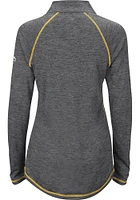 Majestic Pittsburgh Pirates Womens Black Don’t Stop Trying Qtr Zip Pullover