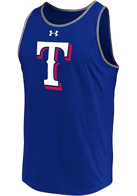Under Armour Texas Rangers Mens Blue Loyalty Team Mark Short Sleeve Tank Top