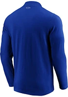 Majestic Kansas City Royals Mens Blue Passion Left Chest Long Sleeve Qtr Zip Pullover