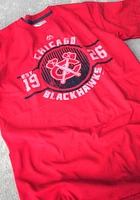 Majestic Chicago Blackhawks Red Drop Pass Short Sleeve T Shirt