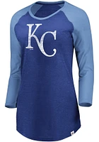 Majestic Kansas City Royals Womens Blue Winners Glory LS Tee