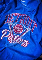 Majestic Detroit Pistons Blue Retro Arch Short Sleeve T Shirt