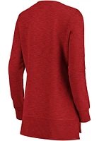Chicago Blackhawks Womens Red Hyper Lace Tunic Crew Sweatshirt