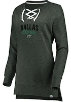 Majestic Dallas Stars Womens Charcoal Hyper Lace Tunic Crew Sweatshirt